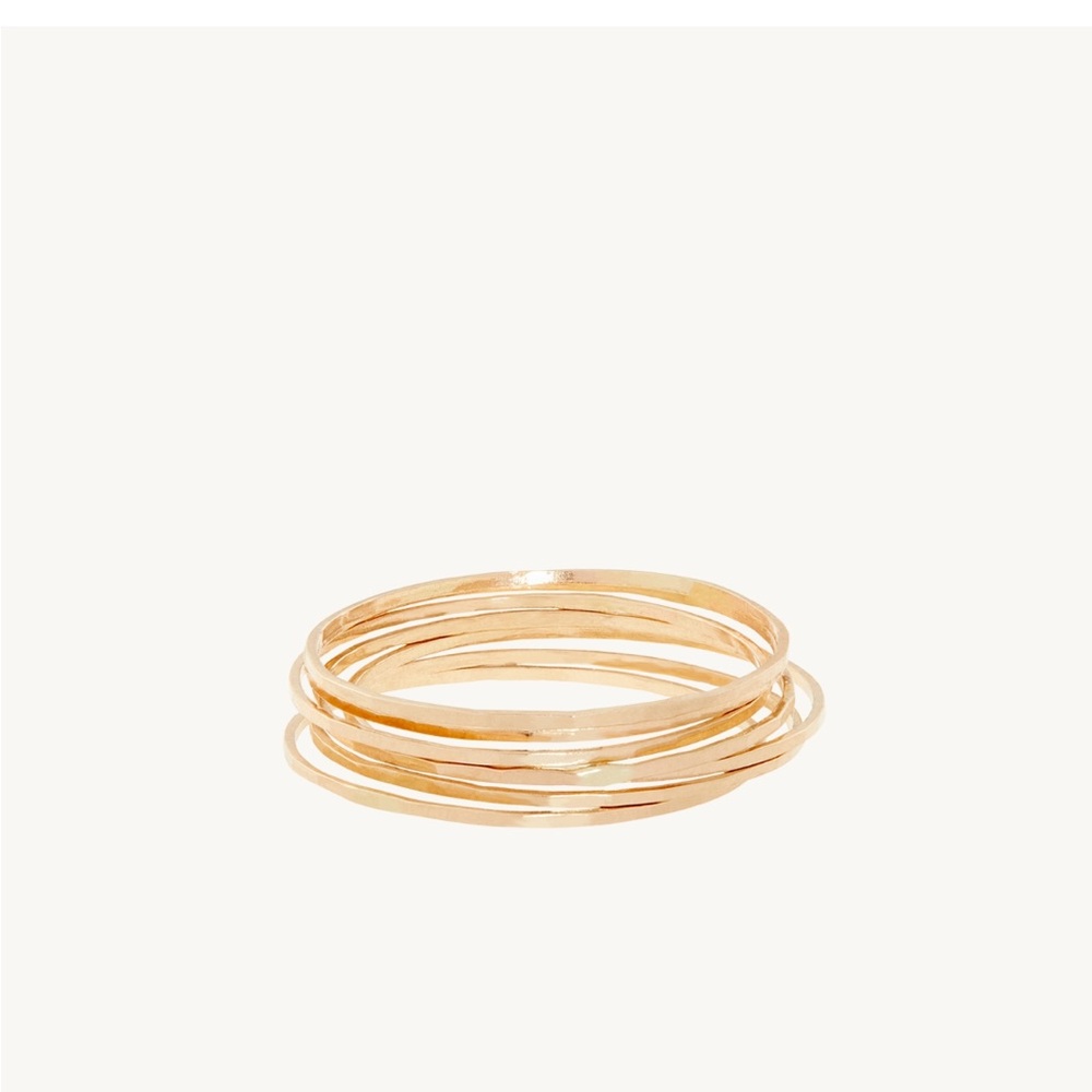 Catbird Classic Hammered Rose Gold Ring - Size 6 - Picture 6 of 7